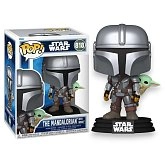 Фигурка Star Wars Mandalorian w Grogu On Back — Funko Pop Vinyl 818