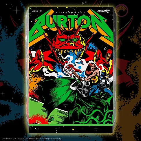 Фигурка Cliff Burton Superhero Poster — Super7 Metallica Ultimates Figure