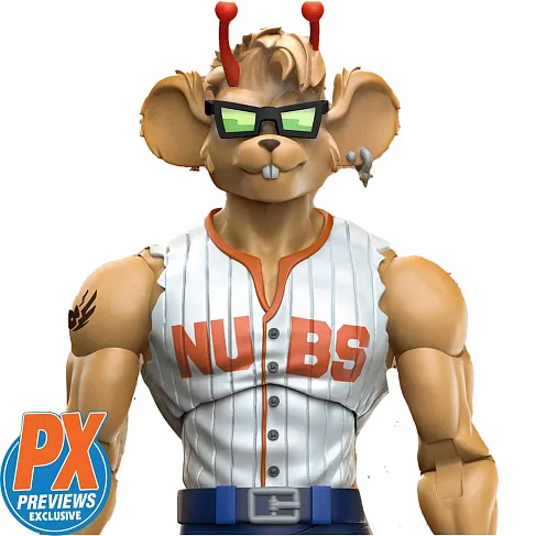 Фигурка Мыши-рокеры с Марса — Nacelle Biker Mice from Mars Sports Bros Home-Run Throttle Figure Exclusive