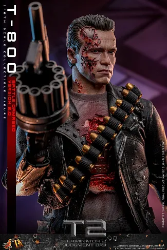 Фигурка Terminator 2 DX46 — Hot Toys Battle Damaged T-800V2 1/6