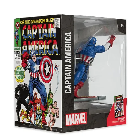 Фигурка Captain America 100 — McFarlane Toys 1/10 Posed Figure w Scene