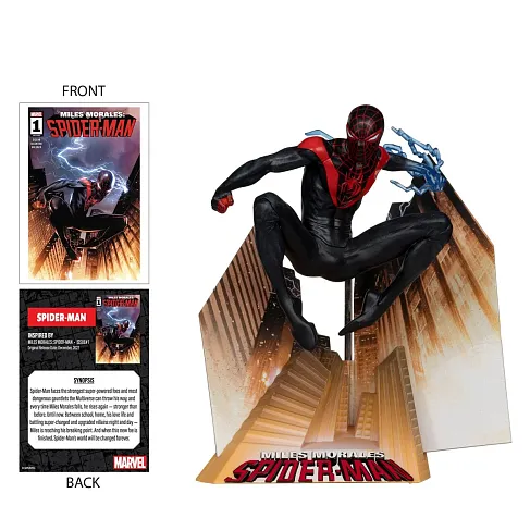 Фигурка Miles Morales Spider-Man №1 — McFarlane Toys 1/10 Posed Figure w Scene