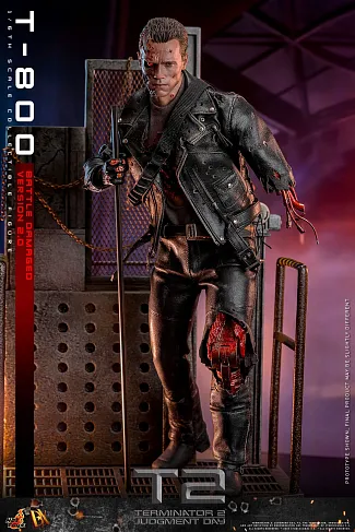 Фигурка Terminator 2 DX46 — Hot Toys Battle Damaged T-800V2 1/6