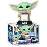 Фигурка Grogu Flocked Exc — Funko Pop! Bobble Star Wars Mandalorian and Grogu Vinyl 825