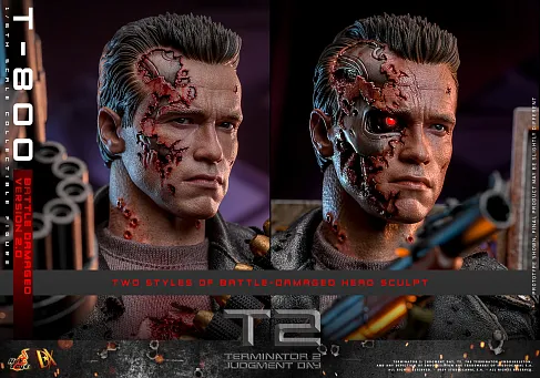 Фигурка Terminator 2 DX46 — Hot Toys Battle Damaged T-800V2 1/6