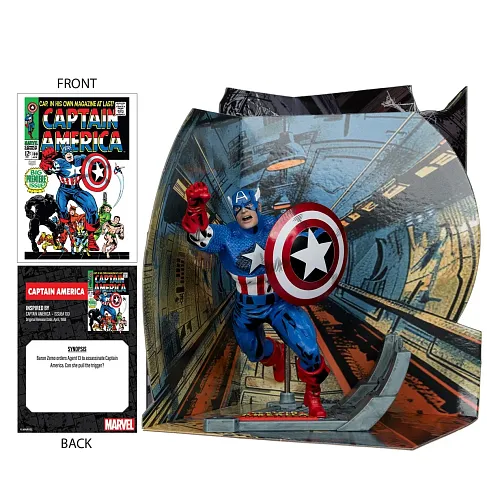Фигурка Captain America 100 — McFarlane Toys 1/10 Posed Figure w Scene
