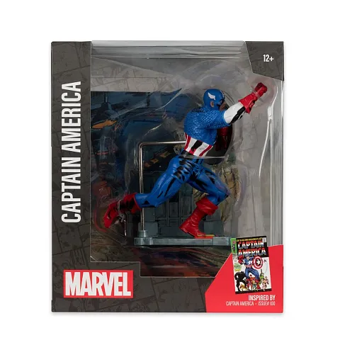 Фигурка Captain America 100 — McFarlane Toys 1/10 Posed Figure w Scene