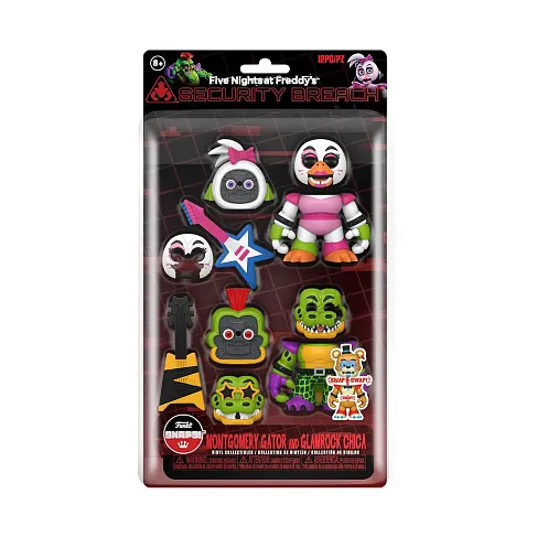 Фигурка Security Breach Montgomery Gator Glamrock Chica Snap Mini-Figure —Funko Five Nights at Freddys