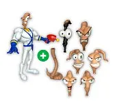Фигурка Червяк Джим — Earthworm Jim and Snot Set