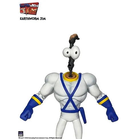 Фигурка Червяк Джим — Earthworm Jim Body and Head Parts Set Figure