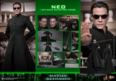 Фигурка Нео Матрица — Hot Toys MMS The Matrix Reloaded 1/6Neo
