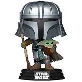 Фигурка Star Wars SWI Convention Mandalorian w Grogu Exc  —Funko Pop! Vinyl 772