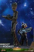 Фигурки Грута и Ракеты — Hot Toys Avengers Infinity War 1/6 Groot Rocket