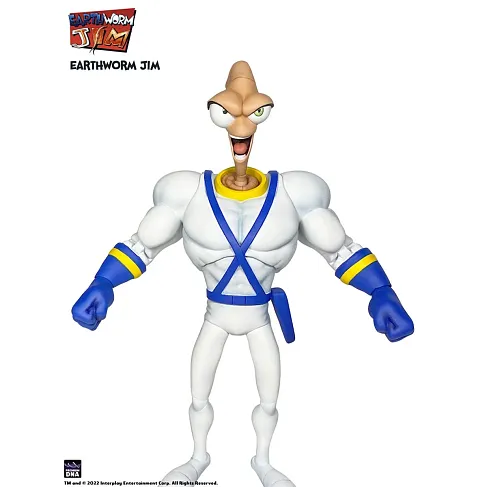 Фигурка Червяк Джим — Earthworm Jim Body and Head Parts Set Figure