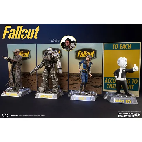 Фигурка Fallout Lucy Maximus The Ghoul and Vault Boy — McFarlane Toys Movie Maniacs Posed Figure 4-Pack