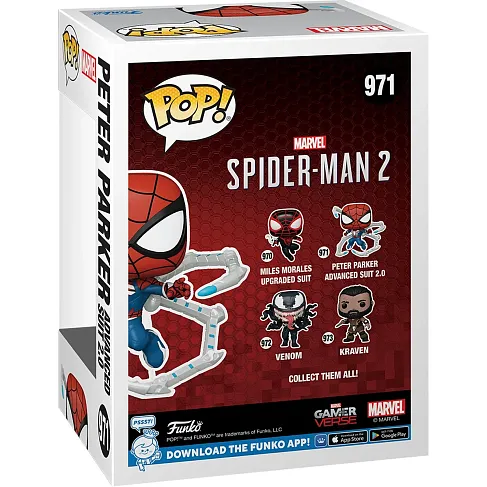 Фигурка Спайдермен — Funko Spider-Man 2 Game Peter Parker Advanced Suit 2.0 Pop! Vinyl 971