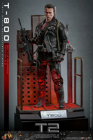Фигурка Terminator 2 DX46 — Hot Toys Battle Damaged T-800V2 1/6