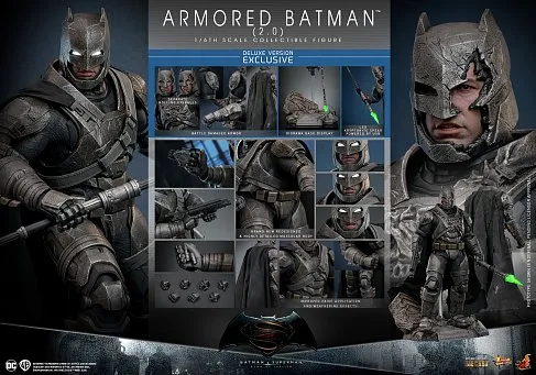 Фигурка Armored Batman 2.0 — Hot Toys MMS743D63 Batman v Superman Deluxe 1/6